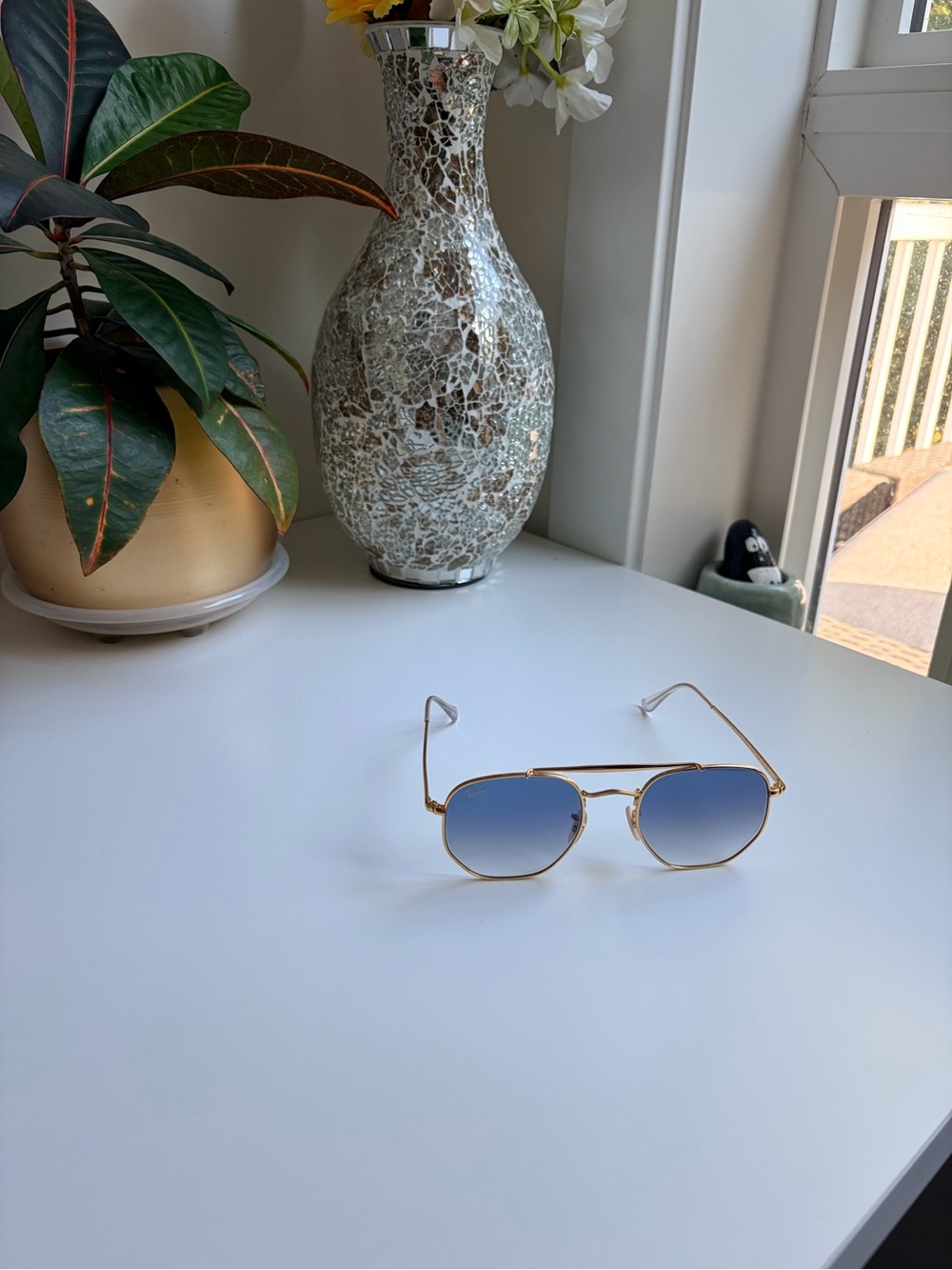 Authentic Rayban rb3648 the marshal gold aviators
